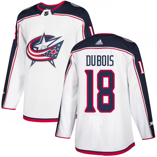 Adidas Blue Jackets #18 Pierre-Luc Dubois White Road Authentic Stitched Youth NHL Jersey